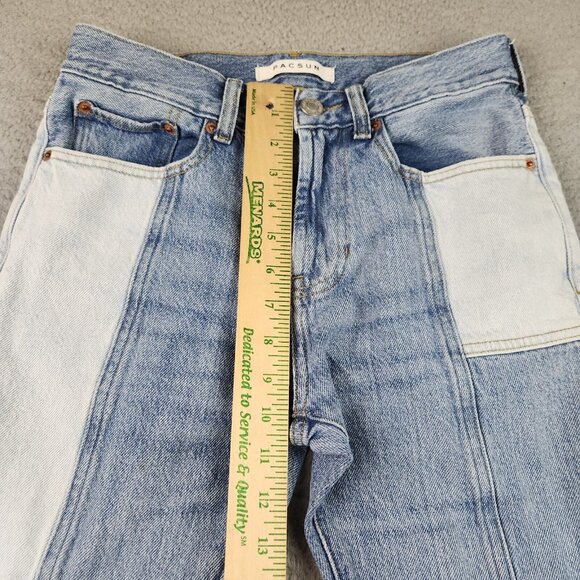Pacsun Jeans Mens 28x25 Slim Fit Tapered Leg Mid Rise Skinny Patchwork Denim - Picture 4 of 10